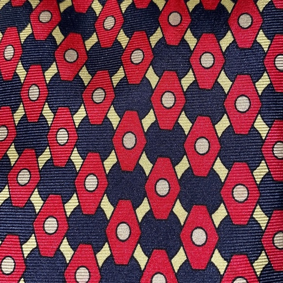 Charles Jourdan Lattice Silk Tie - Picture 2 of 4